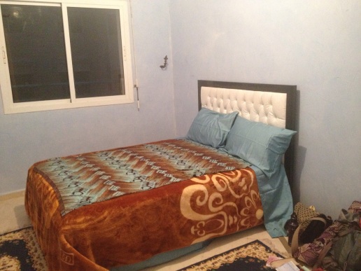 My bedroom, new sheets and all. Gotta do something about this colour scheme..